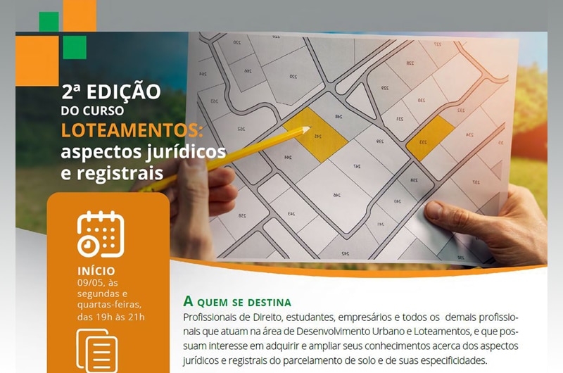 Curso Loteamentos: Aspectos Jurídicos e Registrais - 2ª Edição - 2022